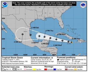«Grece» ya es tormenta tropical, se dirige a Quintana Roo, entraría como huracán