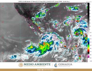 Nora ocasionará lluvias torrenciales en Guerrero y Michoacán, e intensas en Colima y Oaxaca