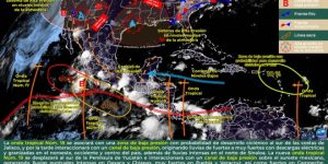 Pronostican fuertes lluvias para la península de Yucatán