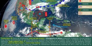 Pronostican inicio de semana lluvioso en la península de Yucatán