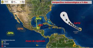 Prevén fuertes lluvias al sur de Veracruz por disturbio tropical 91L