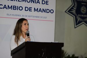 Realiza Atenea Gomez Ricalde cambio de mando en Seguridad Publica de Isla Mujeres