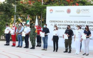 Conmemoran aniversario de los Sismos de 1985 y Día Nacional de Protección Civil en Benito Juárez