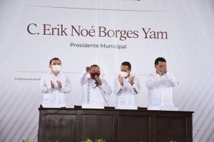 Erik Borges Yam, toma protesta como presidente municipal de José Maria Morelos, Quintana Roo