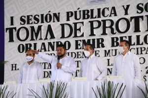 Emir Bellos Tun, toma protesta como presidente municipal en Lázaro Cárdenas para el periodo 2021-2024
