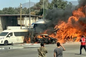 Se registra fuerte accidente en la autopista México-Puebla