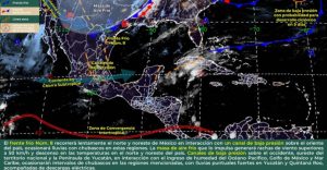 Quintana Roo con cielo medio nublado, probabilidad de lluvias