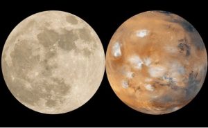 ¿Cuándo y cómo ver a la Luna y a Marte ‘besándose’?