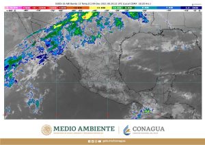 Se pronostican, para la noche de hoy, chubascos en zonas de Chiapas, Oaxaca, Quintana Roo y Veracruz