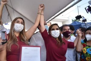 Muy contenta de acompañar a Mara Lezama a su inscripción por la gubernaturade Quintana Roo: Marybel Villegas