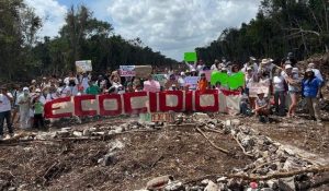 Pseudosambientalistas y asociaciones pagados por empresarios ecocidas, presentan denuncias contra el Tren Maya en Playa del Carmen