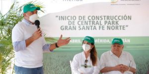 Dan banderazo de inicio de construcción del “Central Park” en Mérida