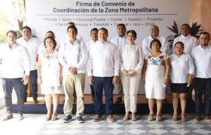 Las alcaldesas y alcaldes metropolitanos en coordinación con el Gobierno del Estado de Yucatán firman convenio