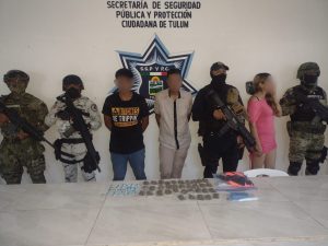 Policía de Tulum captura a presuntos narcomenudistas que operaban en zona costera