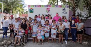 DIF Tulum arranca caravana rosa en Hondzonot