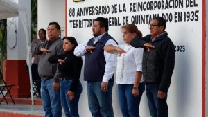 Ayuntamiento de Lázaro Cárdenas conmemora el 88 Aniversario de la reincorporación del Territorio Federal de Quintana Roo en 1935