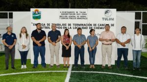 Marciano Dzul entrega obras que transforman las instalaciones deportivas de Chemuyil