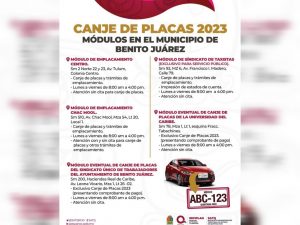 Este lunes inicia el canje de placas para vehículos en Quintana Roo