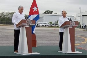 López Obrador recibe en Campeche al presidente de Cuba, Miguel Díaz-Canel