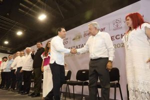 En nueva reunión, Mauricio Vila y Andrés Manuel López Obrador dan seguimiento a Tren Maya