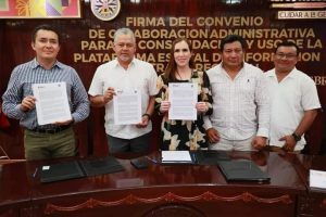 Atenea Gómez firma convenio para garantizar la certeza jurídica en el patrimonio de los isleños