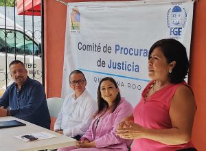 Encabeza el Fiscal General, Óscar Montes de Oca, integración del Comité de Procuración de Justicia de la Supermanzana 22, en Cancún