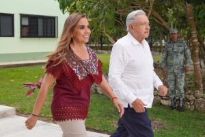López Obrador y Mara Lezama suman esfuerzos para avanzar en trabajos del Tren Maya