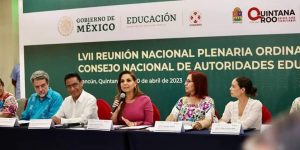 Mara Lezama habla de la justicia social que traerá el Tren Maya con el sector educativo del país