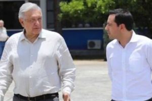 Supervisa AMLO avances del Tren Maya junto Mauricio Vila