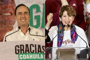 Felicita AMLO a Delfina Gómez y Manolo Jiménez, virtuales ganadores en elecciones