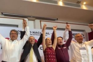 “Corcholatas” de Morena firman un acuerdo por la unidad durante Consejo Nacional de Morena