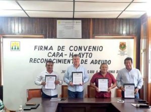 Ayuntamiento de José María Morelos signa convenio con CAPA para regularizar adeudo municipal de agua potable