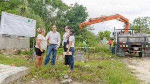 Diego Castañón Trejo activa obra que ampliará el alumbrado público en Manuel Antonio Ay