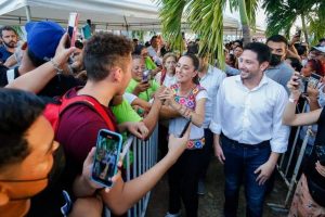 Acompaña Renán Sánchez Tajonar a Claudia Sheinbaum en su gira por Quintana Roo