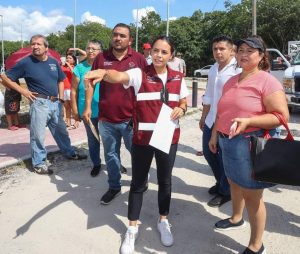 Ana Paty Peralta supervisa rehabilitación de retorno en avenida Cancún