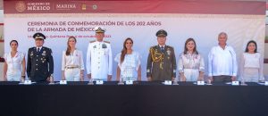 Mara Lezama encabeza conmemoración del 202 aniversario de la creación de la Armada de México