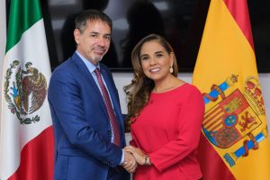 Se reúnen Mara Lezama y el embajador de España Juan Duarte para impulsar crecimiento de Quintana Roo