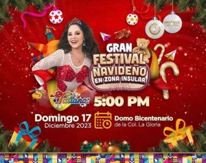 Tatiana amenizará el Gran Festival Navideño en la Zona Insular de Isla Mujeres