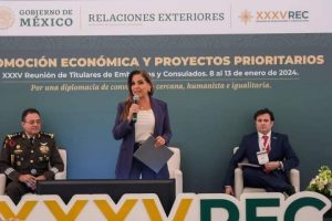Expone Mara Lezama ante embajadores y cónsules, el desarrollo con justicia social del Tren Maya en Quintana Roo