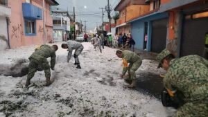 Cien efectivos del Ejército Mexicano desplegados en Puebla tras fuertes lluvias y granizadas