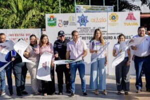 Cuidan a la comunidad estudiantil de Tulum con el protocolo «Escuela Segura»