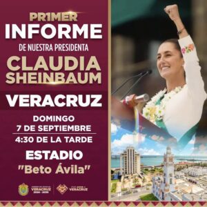 Informe de la PresidentA Claudia Sheinbaum Pardo, será en el estadio ‘Beto Ávila’ de Boca del Río, Veracruz