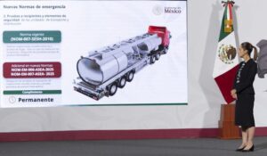 Nuevas normas buscan transporte y distribución de Gas LP a velocidad controlada, sin fugas y con vigilancia permanente: Presidenta