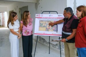 Supervisan Mara y Verónica Lezama Espinosa avances del segundo Centro DIF Pilares en la región 234 de Cancún