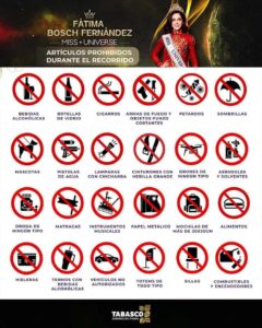 Prohíbe gobierno de Tabasco, el uso de drones, llevar hieleras y termos con bebidas alcohólicas en desfile de Fátima