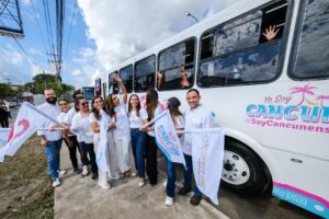 Inauguran Mara Lezama y Ana Paty Peralta, la nueva “Ruta Mar”, transporte gratuito municipal para acercar a la ciudadanía a las playas