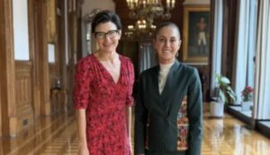 Claudia Sheinbaum recibe en Palacio Nacional a directora ejecutiva de Citigroup