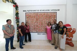 Mara Lezama inaugura mural inclusivo realizado por niñas y niños del CAM y USAER en José María Morelos