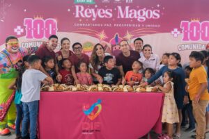 En 121 comunidades de manera simultánea, Mara y Vero Lezama celebran el Día de Reyes con más de 25 mil 600 niñas y niños en Quintana Roo