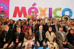 Participa Mara Lezama, junto con Josefina Rodríguez y Quirino Ordaz, en la inauguración del pabellón de México en FITUR 2026